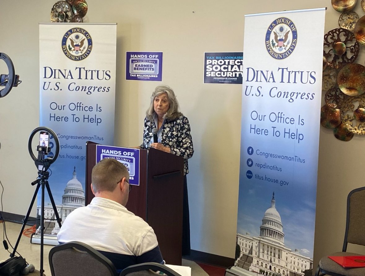 Over half a million individuals rely on Social Security in Nevada, including 113,000 #OnlyInDistrictOne.   Republicans want to cut funding for the program to pay for tax cuts for corporations and the wealthy rather than protecting this essential resource for seniors.