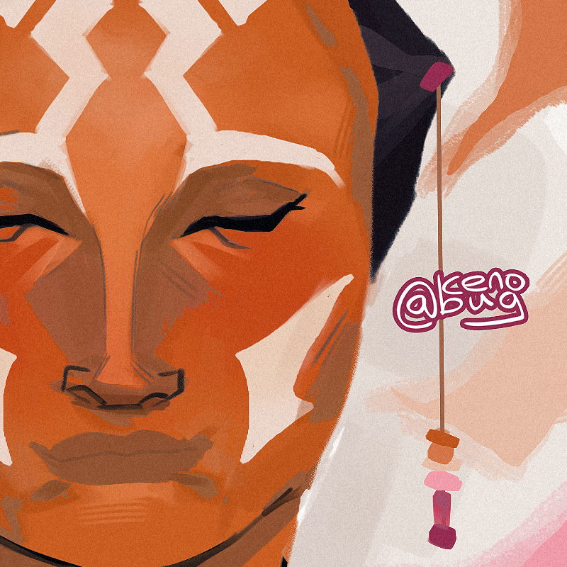 if theres anything sw robbed ahsoka of, it's a girlfriend and a big togruta forehead. the second piece in my strange little headcanon series for lesbian visibility week :]