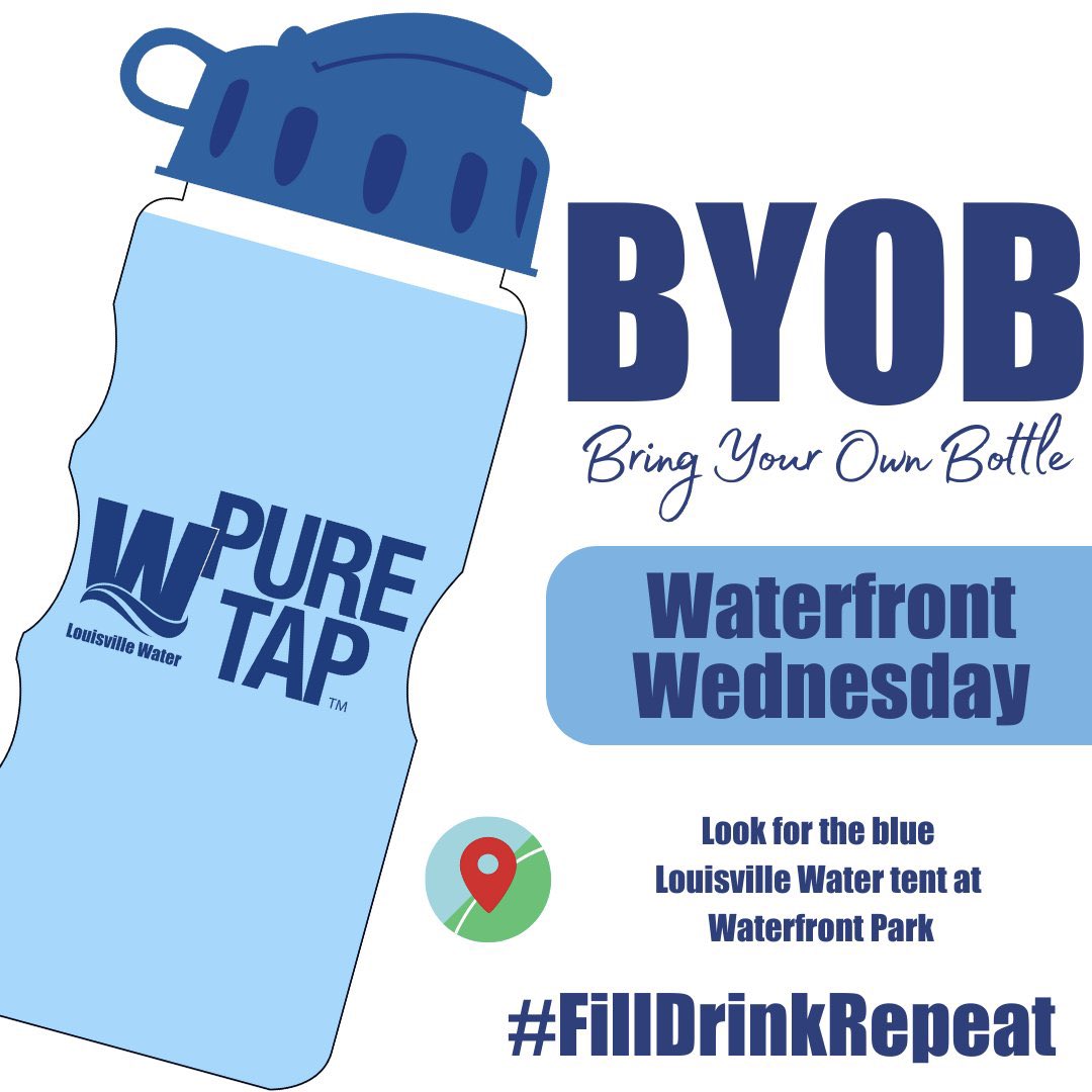 Louisville Water (@louisvillewater) on Twitter photo It’s our favorite day of the week-#WaterfrontWednesday at <a href="/wfpark/">Waterfront Park Lou</a> 🥳Our Pure Tap team is ready to serve you unlimited pours of Louisville Pure Tap® all evening long! Don’t forget your reusable bottle! 🎸 🎶 It’s our favorite day of the week-#WaterfrontWednesday at <a href="/wfpark/">Waterfront Park Lou</a> 🥳Our Pure Tap team is ready to serve you unlimited pours of Louisville Pure Tap® all evening long! Don’t forget your reusable bottle! 🎸 🎶