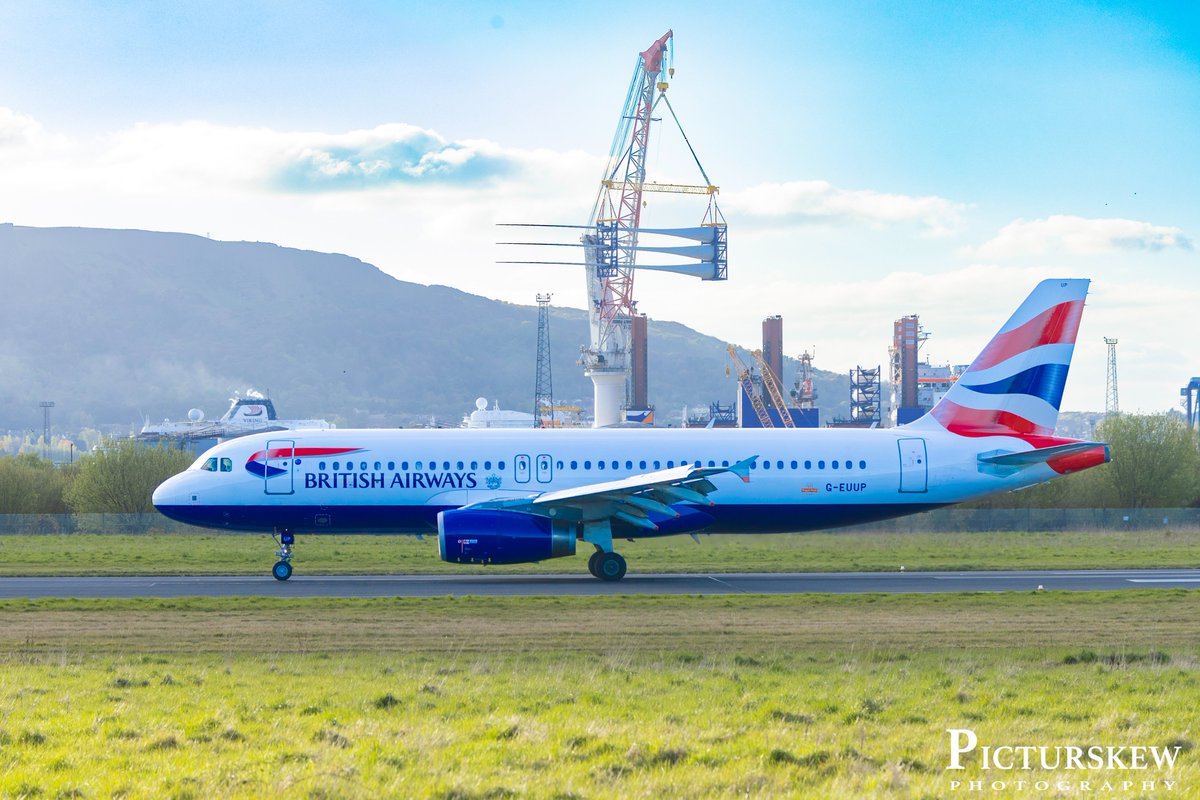 @British_Airways G-EUUP landing in #Belfast @BELFASTCITY_AIR  this evening #airline #flight #industry