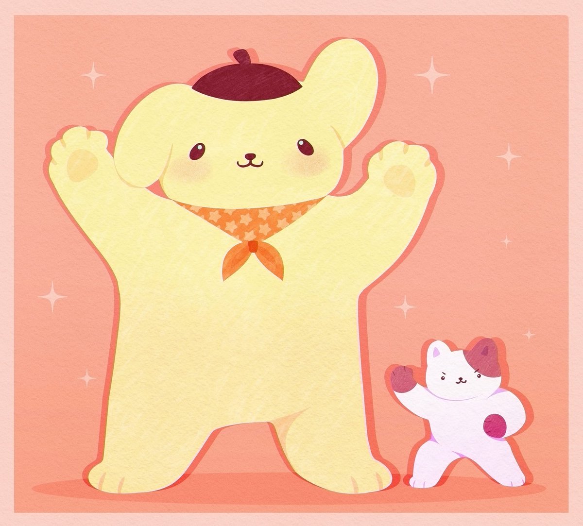 Mr. Pompompurin (+muffin) !! 🐶🍮🐹

Everyone should totally vote him for best boy in the sanrio character rankings 💛

#pompompurin #sanrio #SanrioCharacterRanking