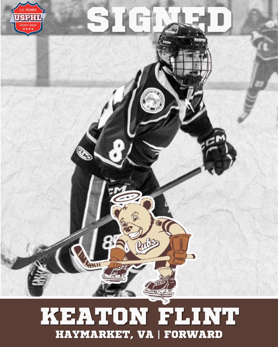 HersheyCubs's tweet photo. 🚨CUBS SIGNING ALERT🚨

The Hershey Cubs are proud to announce the signing of forward Keaton Flint. 

#HersheyCubsHockey #USPHL
#LetsGoCubs #GreatJuniorHockeyExperience
#CommittedToCommunity https://t.co/ppkm84PPUG