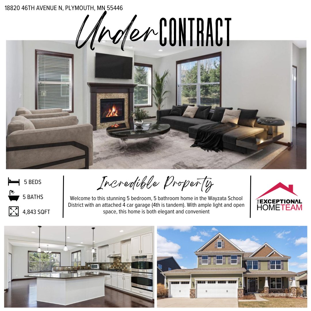 🚀 Property Under Contract! Thrilled to assist our clients in securing their future home! Ready to start your journey to homeownership? Contact us now and let's get you into your dream home! 🏠🔑
 #UnderContract #HomeownershipJourney #GetInTouch

📞 Christy Kimbrel 612-231-5565
