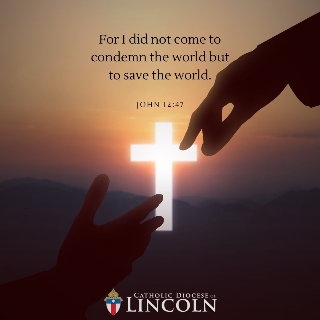 In today's Gospel passage Jesus describes Himself as the light that dispels darkness, offering salvation to all who believe in Him. His purpose is not to condemn but to save.
Through Him, we find illumination, liberation from darkness, and the path to eternal life.
God bless you!