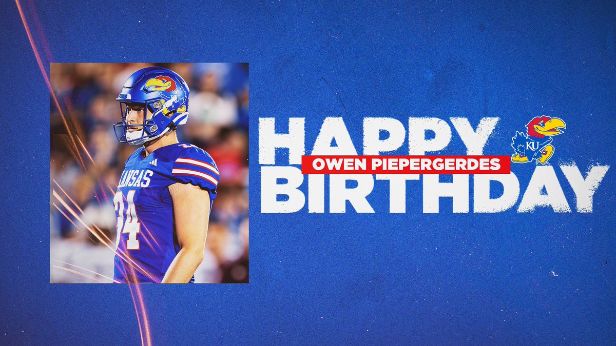 Let’s all wish our Jayhawk Family member @OwenPiep21 a very Happy Birthday! Owen, enjoy your special day! #RockChalkBirthday