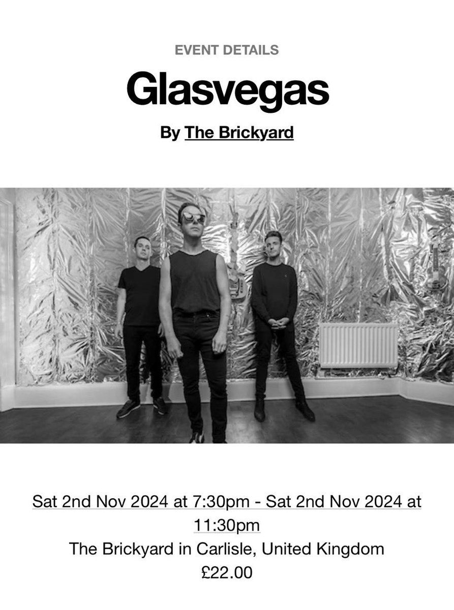 A night out in Carlisle. Lost count how many time we have seen @glasvegas It will be great to see them in my old home town.
