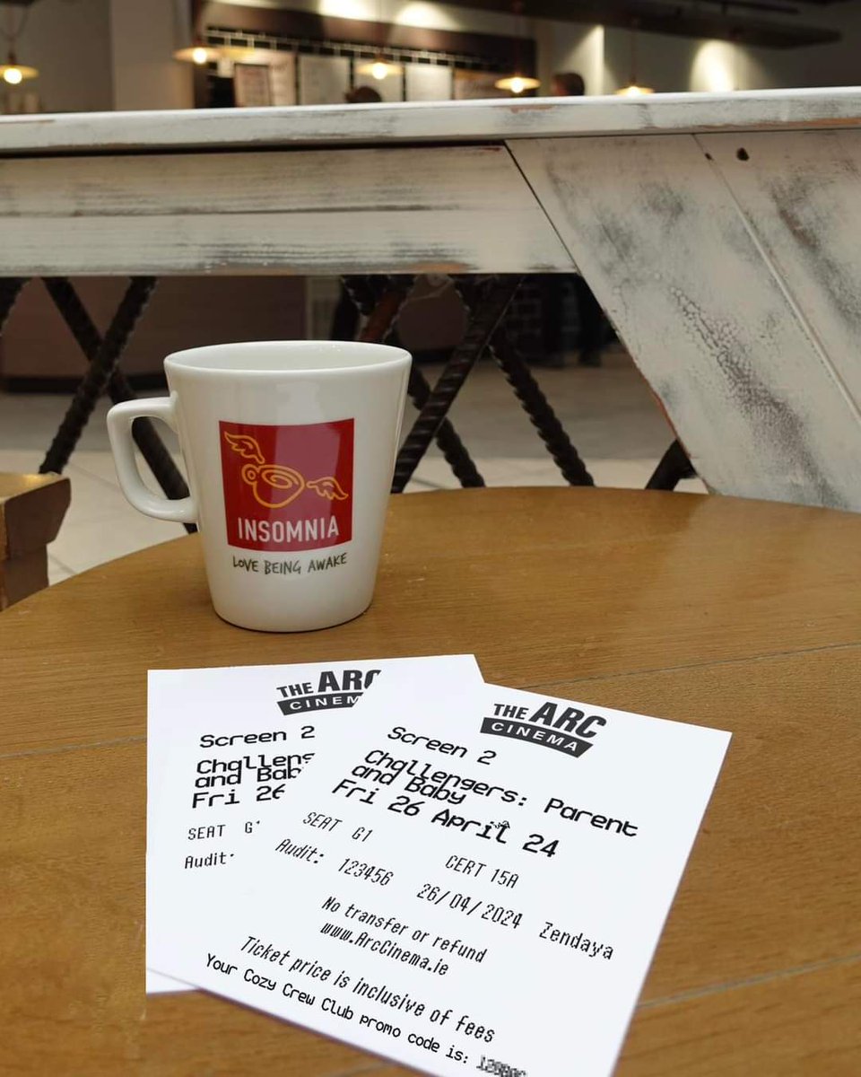 mams_ie's tweet photo. Friday morn 26 April #ParentandBaby movie Challengers @ArcCinemaDrog
Get 20% off @_InsomniaCoffee ☕️ & 20% @cozycrewclub with your movie ticket 🎟
#Parentandbabymovie #Drogheda #LouthChat #LoveDrogheda @DroghedaTownCen #collab #sp #ad #BabyBloggers #babyfriendly https://t.co/syeVplXT3j