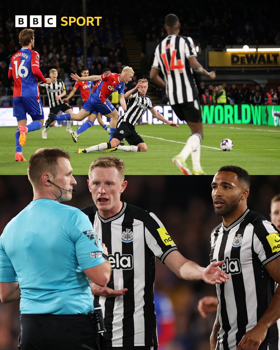 ⚫️⚪️Penalty or not? 📱bbc.in/3UbRpvq #NUFC | #CPFC | #CRYNEW