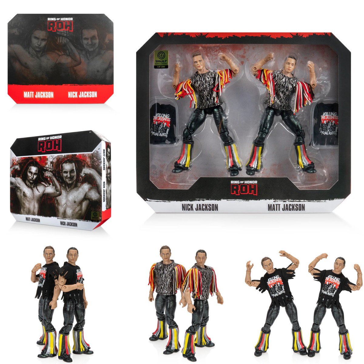 @aewbyjazwares Ring of Honor Young Bucks 1 of 5,000 action figures are available now on @jazwaresvault - use code WELCOME15 to save 15% in your first order!

#figheel #actionfigures #toycommunity #toycollector #wrestlingfigures #wwe #aew #njpw #tna