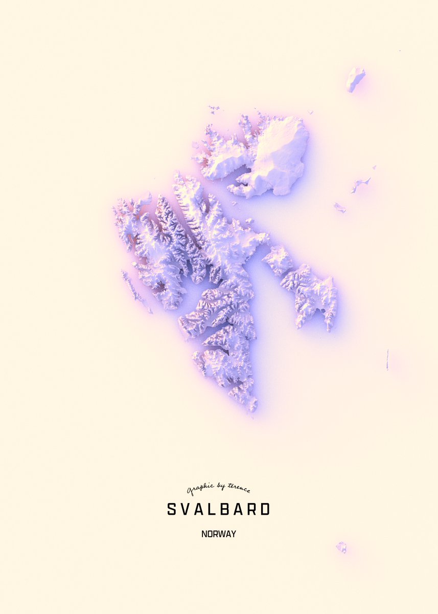Shaded relief of Svalbard, Norway.

#rayshader adventures, an #rstats tale