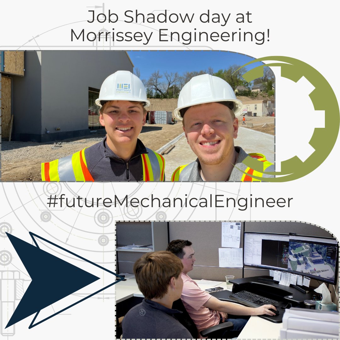 A junior from Treynor High School, Peter Young, spent the morning with two mechanical engineers. This was a wonderful experience for a future engineer! We wish you all the best, Peter.
#futureengineers #mechanicalengineering #morrisseyengineering #jobshadow