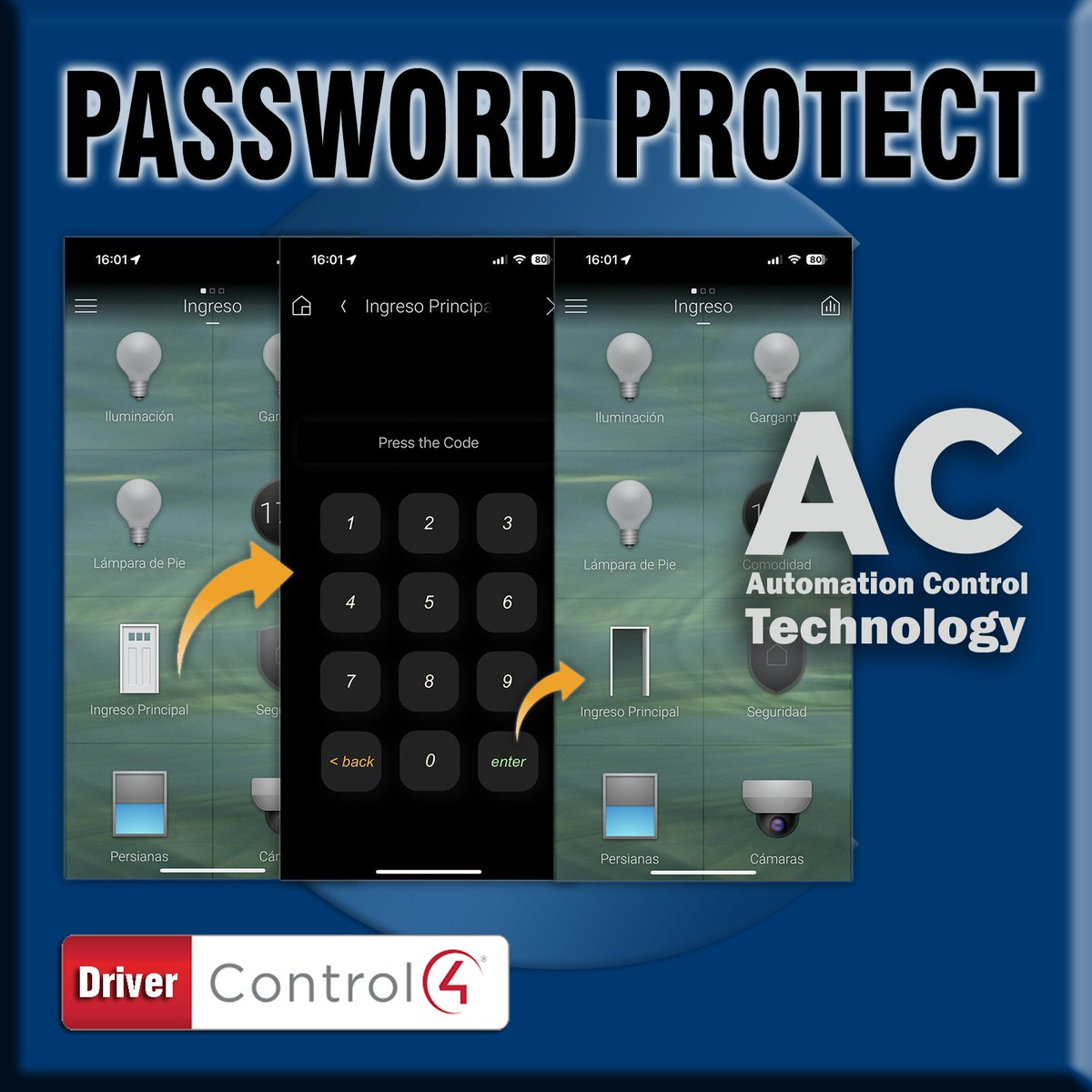 #Password Protect driver para @Control4