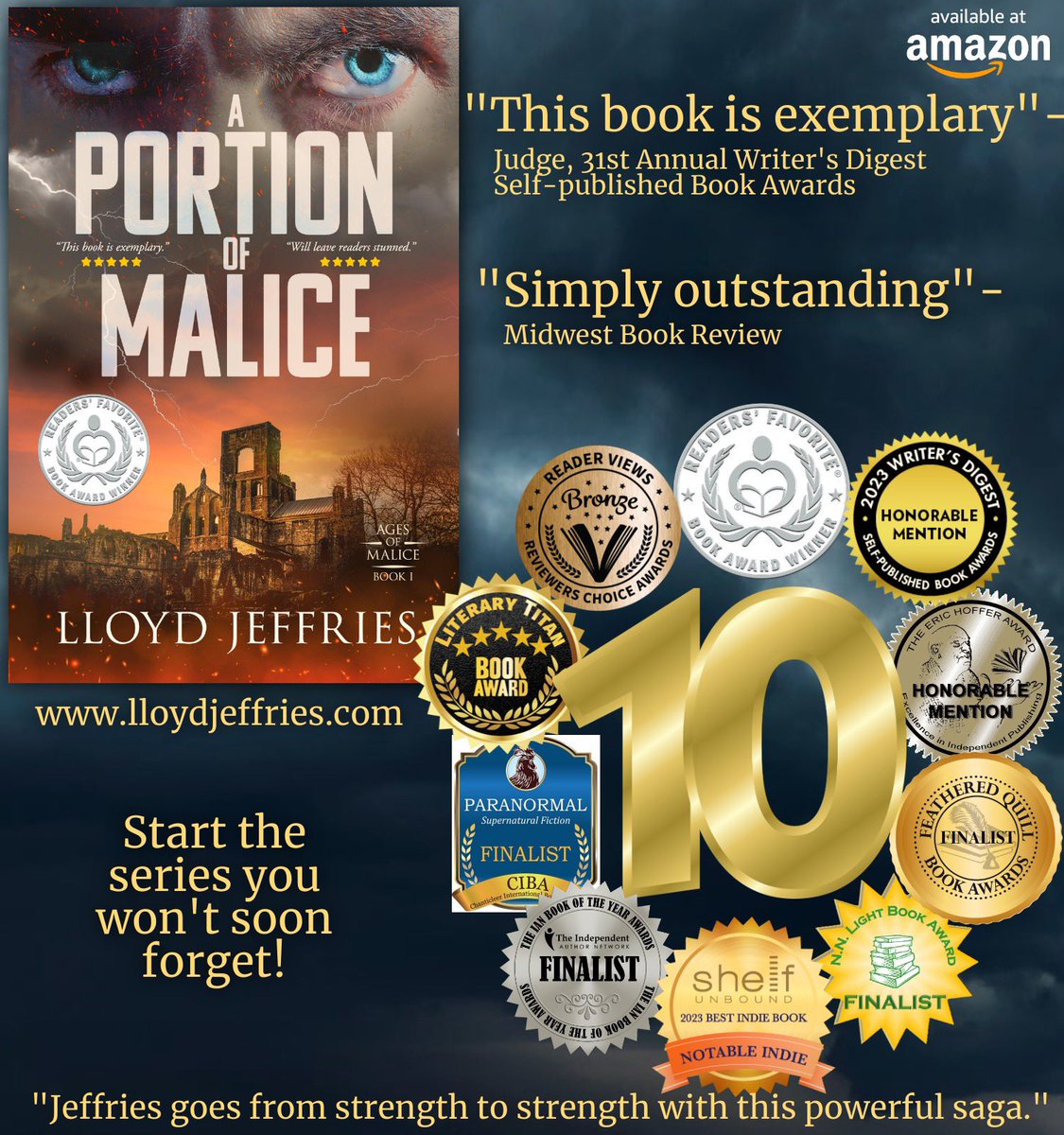 On sale now!

Predictability defied.
Start the epic you won’t soon forget!

A Portion of Malice, Ages of Malice book 1.

“Riveting!”
“A master storyteller!”
“A punch in the gut!”

#mustread #unforgettable #religiousmystery #thriller
amazon.com/dp/B0BHXPDHYL
