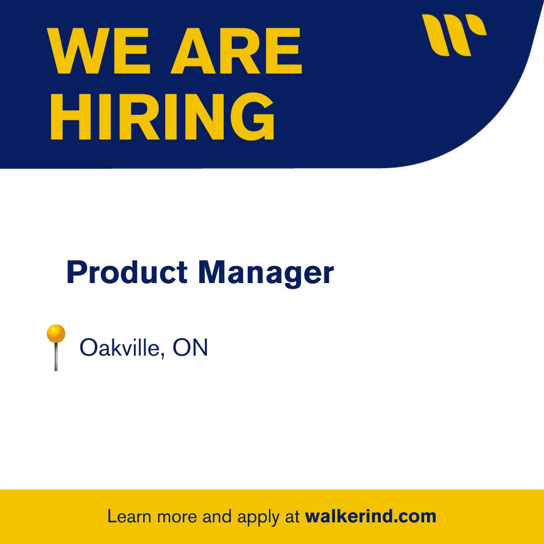 🚨 Job Alert 🚨

We are looking for a Product Manager at our Oakville office.

Check out this link and apply today!
rb.gy/kclinx
.
.
.
#hiring #hiringnow #jobvacancy #jobseekers #oakville #ontario #gtajobs #jobposting #ontariojobs