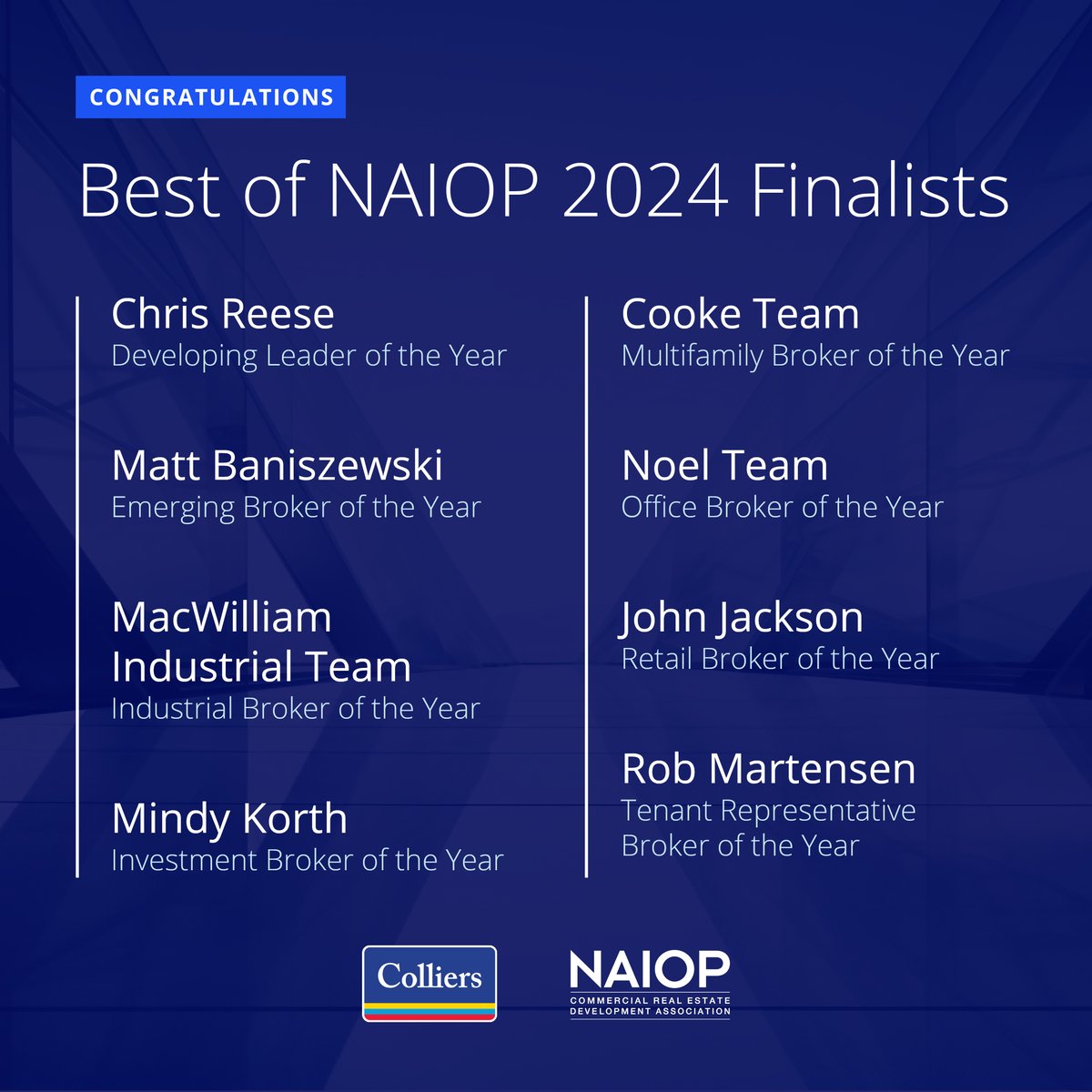 👏 Round of applause for our Best of NAIOP 2024 Finalists in commercial real estate!🌟 These industry leaders are paving the way for excellence and innovation. Here's to celebrating your hard work and accomplishments! 🎉 #BestofNAIOP #CommercialRealEstate #Innovation