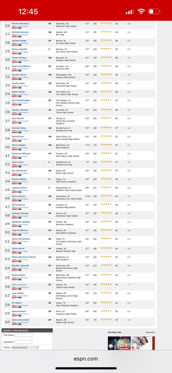 Big shout out to my guy @aderkack04 #56 in the ESPN top 60 for 2026. Best days are still ahead of him! #GoBeyond 💪