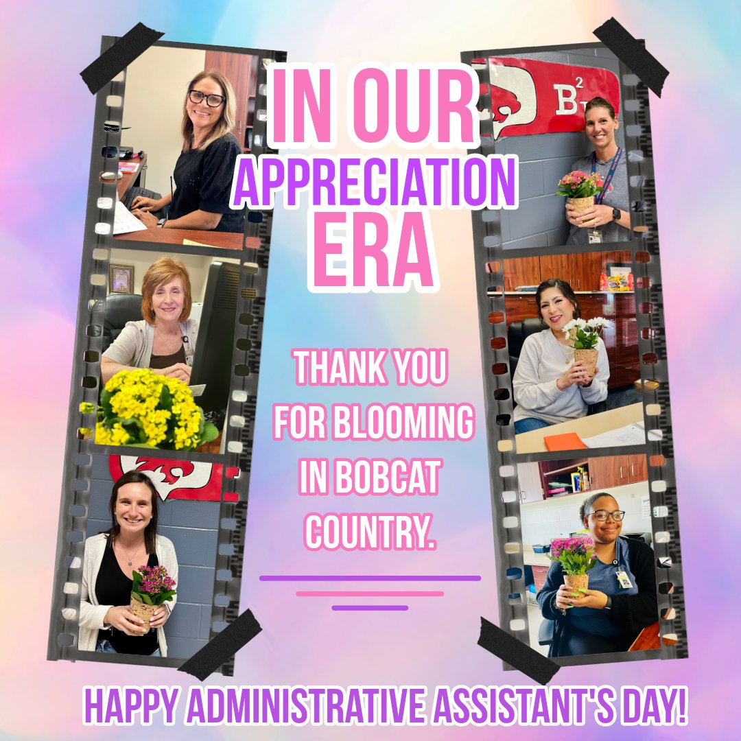 These people help our campus function on the daily.⌚ There is no way the students & faculty would have productive days without this vital part of the Bobcat Family. Thank you for everything, ladies! Happy #AdministrativeProfessionalsDay! ❤ 💙 🐾 💐 #AlwaysBlooming #WeAreMiller