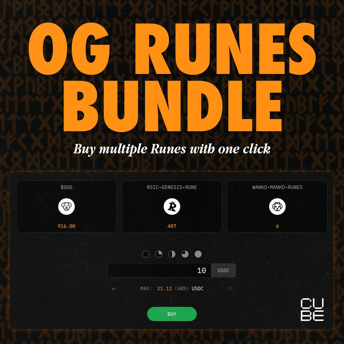 OG Runes Bundle - Buy multiple Runes with one click! Exclusively on Cube. 🧊