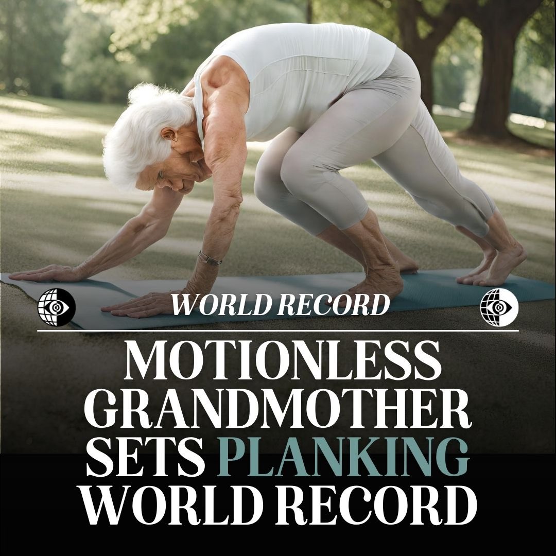 This Granny planked for FOUR AND A HALF HOURS! 💪 tinyurl.com/4rkwtdv

#worldrecord #oddnews #seniors #hellyeah #humor