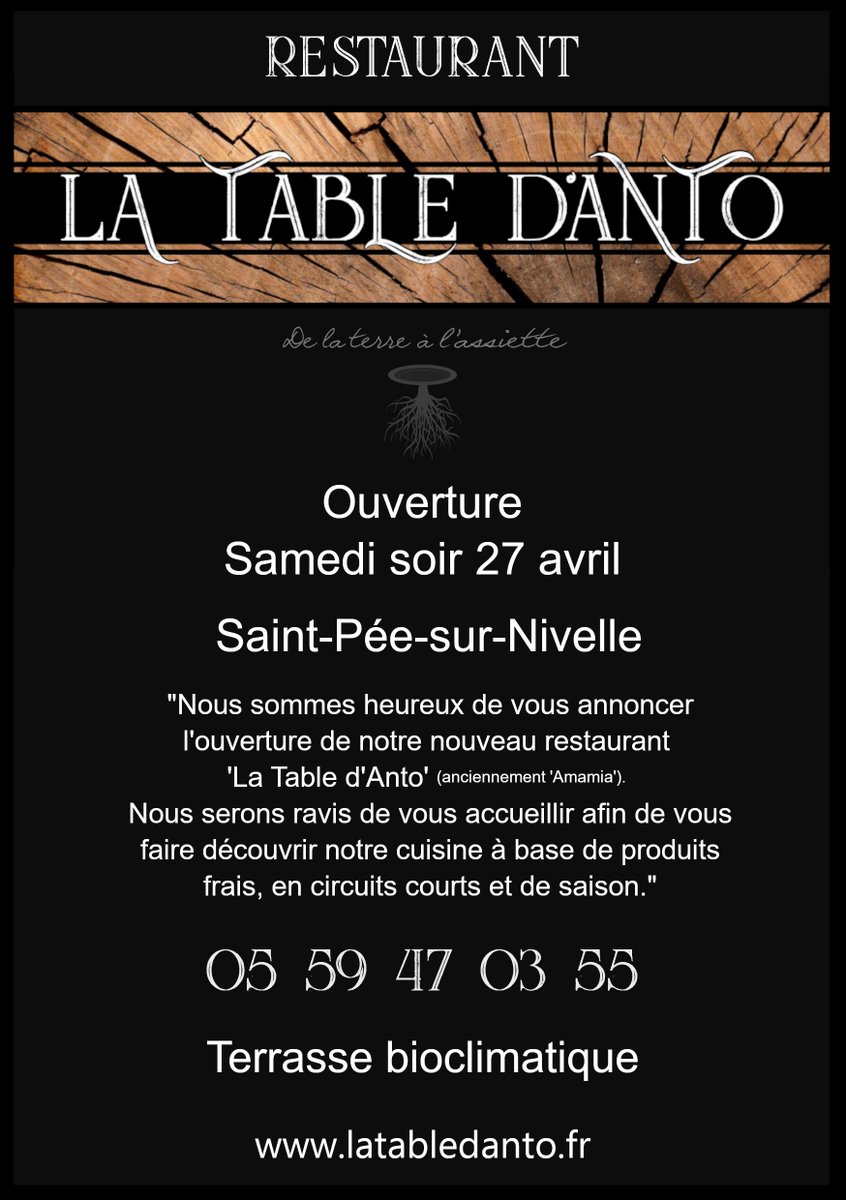 Ouverture du Nouveau #restaurant LA TABLE D'ANTO à Saint-Pée-sur-Nivelle, au cœur de notre beau Pays Basque. On vous attends 🧑‍🍳🍽️