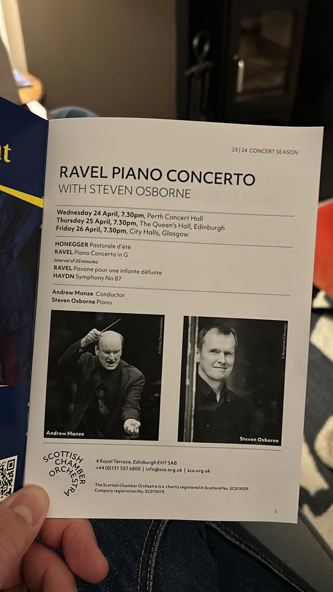 stephenpiano's tweet photo. Outstanding concert this evening @perthTCH w/ @SCOmusic and the incredible @stevenosborne playing Ravel #Edinburgh #Glasgow get your tickets! https://t.co/jdd4uY8M9s