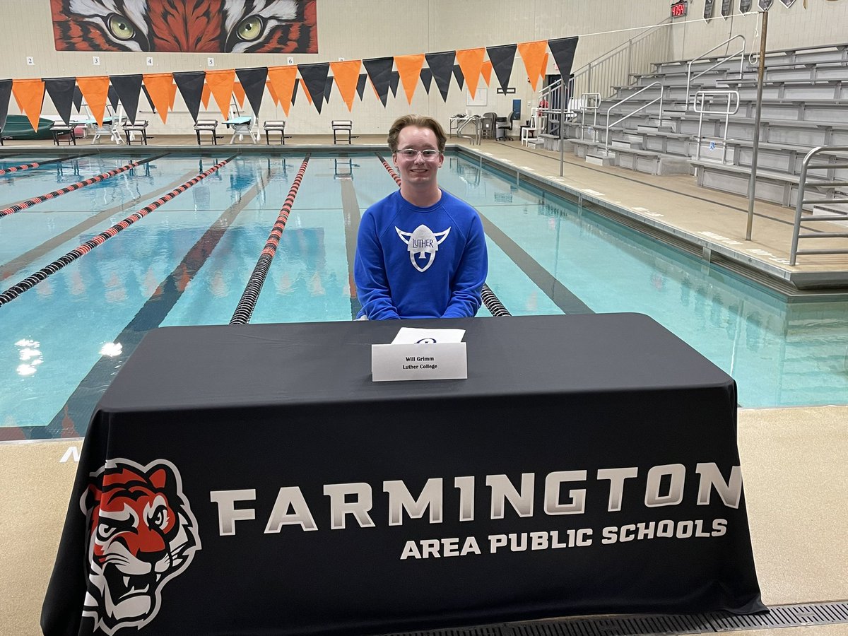 Congratulations to Will Grimm! Will is headed to Luther College next year to swim. Our last signee of the 2024-25 school year! #WeAre192