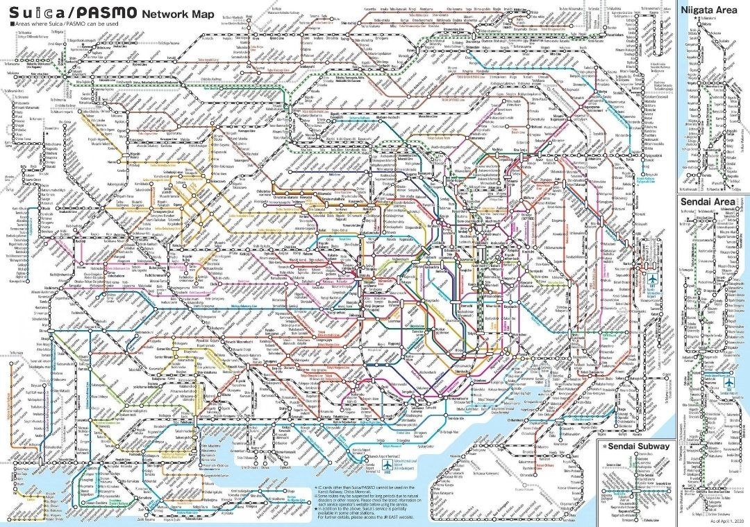 Tokyo metropol bölgesi metro ve raylı sistemler haritası...