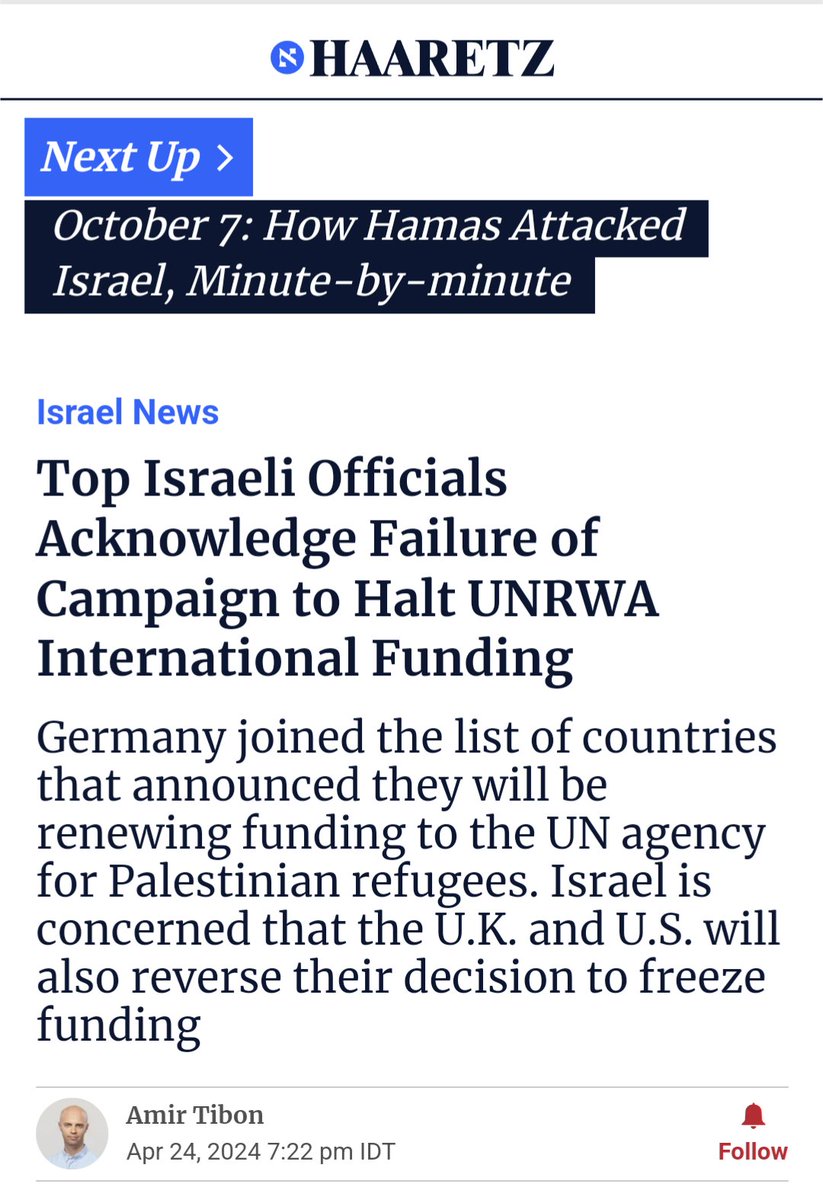 Israel admits its campaign to defund and dismantle UNRWA has failed, which really means it was caught in another major lie. A lie so blatant even the most fervent Zionist governments in the world could not brush aside. And I was just thinking about this some hours ago, about the