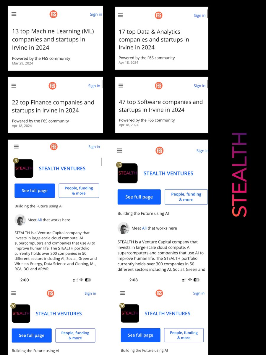 STEALTHVC1000's tweet photo. STEALTH has been named the best 2024 Company in Artificiual Intelligence, Machine Learning, Innovation, Finance and Software. #AI #Ml #software #Innovation #finance #Software  #Bestcompany #Futureofworkandeducation https://t.co/hx7gCuARYw