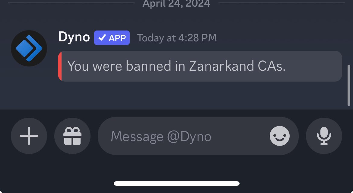 i’m ctfu thank you dyno but i already left so it didn’t matter but thank you