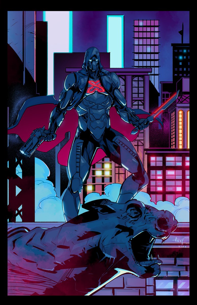 Enter: the Armored Suit.
-
Art by @pitch_comicart. Colors by KB.
-
#ochosi #darksentinel #vigilante #sentineliscoming #indiecomics #patreon #blackcreators #blackwriters #blackheroes #blackcomics #writer #comicbooks #superhero #linkinbio #wayofpaman #houseofwise #orisha #fawohodie