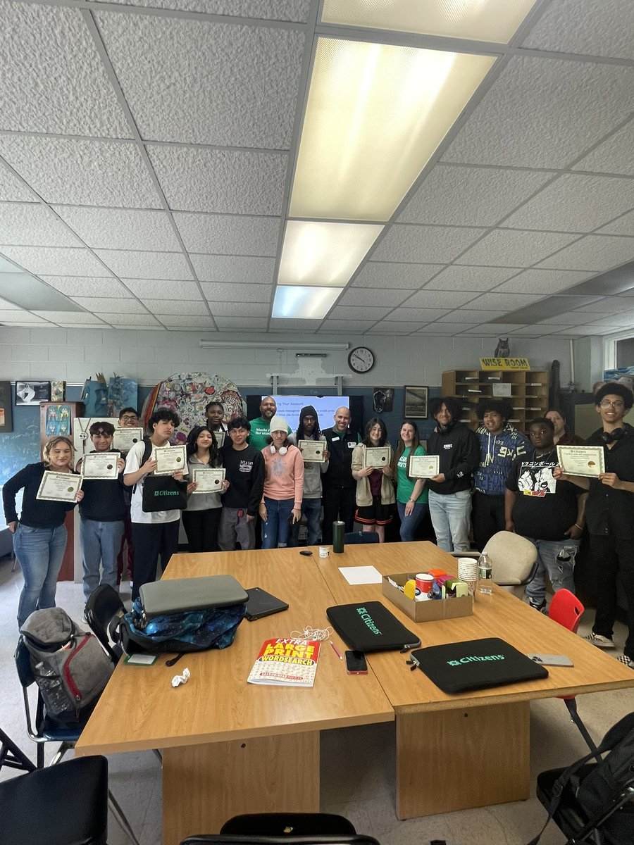 Our <a href="/WISEatWoodlands/">WISE at Woodlands</a> <a href="/GreenburghWMHS/">Woodlands Middle High School</a> <a href="/GreenburghCSD/">Greenburgh Central School District</a> students have completed their Financial Literacy Program, a district first. Thank you <a href="/CitizensBank/">Citizens</a> <a href="/jmolina2324/">Jesus Molina</a>