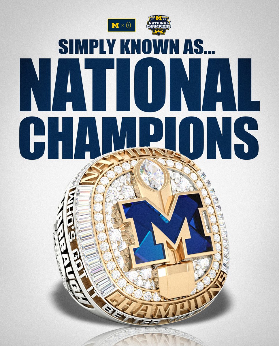 Well, ain't that a thing of beauty! GO BLUE! #nationalchampions
