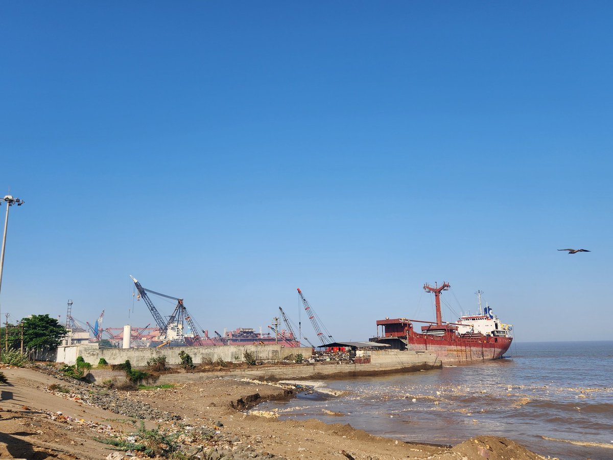 World's largest ship-breaking yard:

Alang-Sosiya ship-breaking yard is the largest in the world, where over 70% of the world's retired ships are dismantled. It is not just ship breaking it is also a large market for items which is collected from ship.