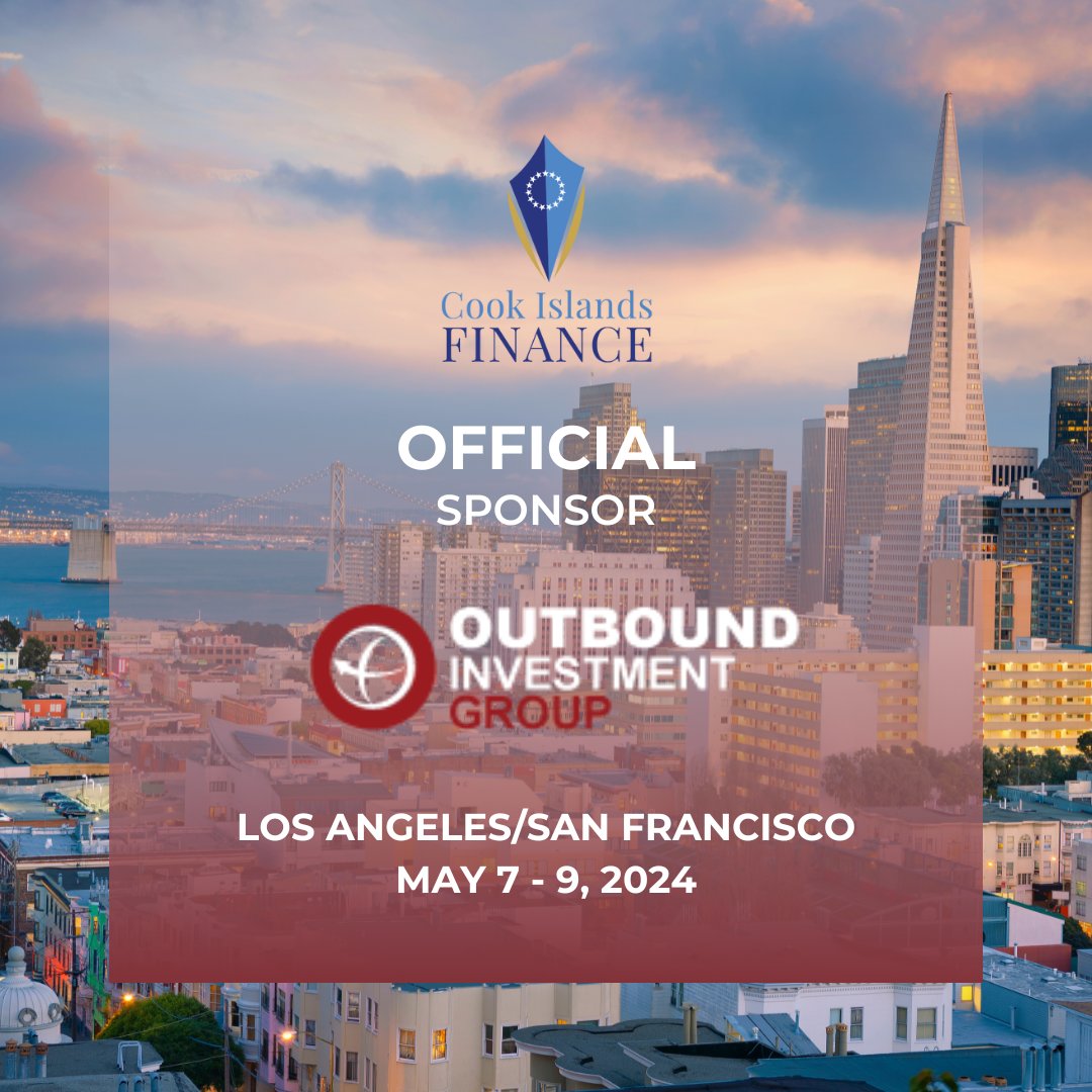 We're excited to announce Cook Islands Finance as a valued sponsor for the upcoming Outbound Investment events in Los Angeles & San Francisco on May 7th and 9th!

JOIN US: hubs.ly/Q02tV18l0

#SponsorSpotlight #OutboundInvestment #LosAngeles #SanFrancisco #CookIslandsFinance