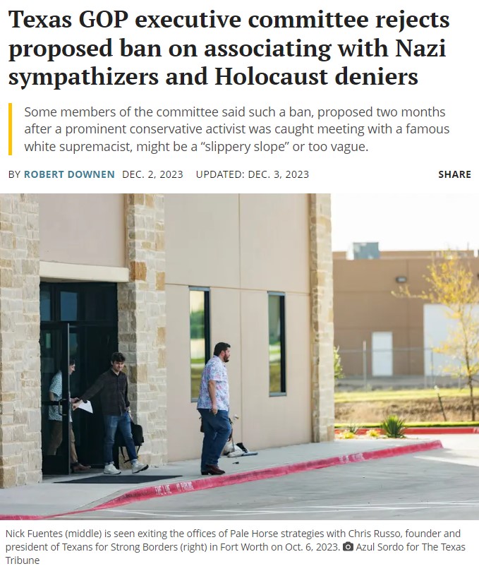 'Antisemitism will not be tolerated in Texas.'