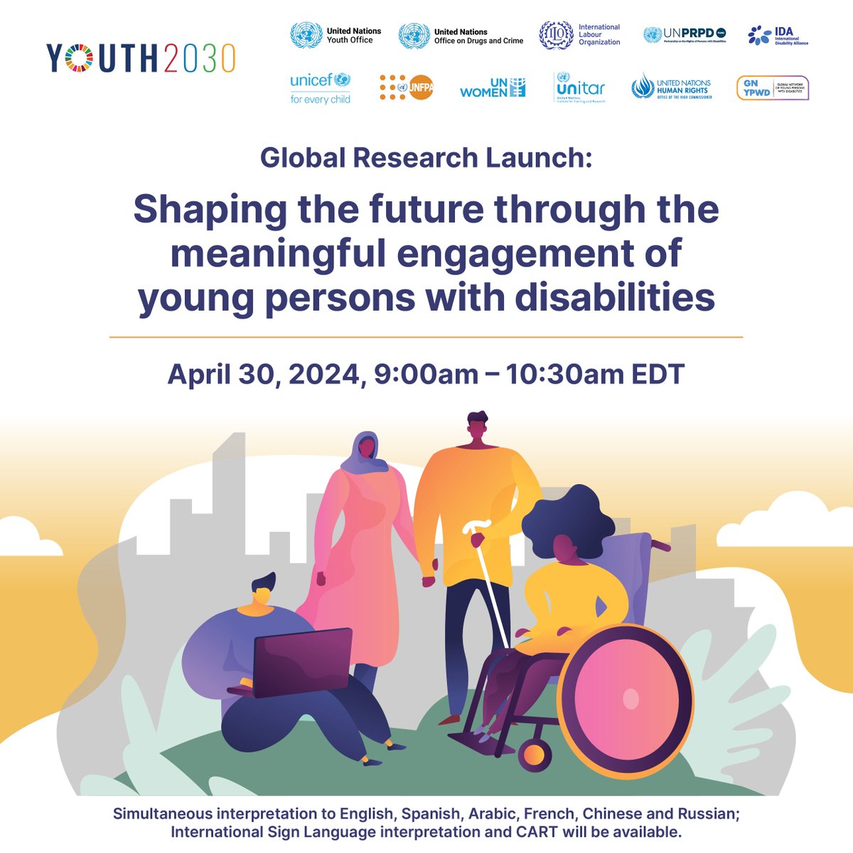 Registration is reopening for those who haven't yet registered! Join us, @UNFPA & partners at the launch of our 'Believe in Better' research report to learn about how we can shape a more inclusive future by actively involving young ppl with disabilities: us02web.zoom.us/webinar/regist…