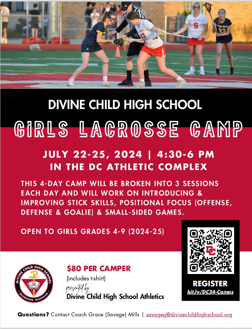 We're excited to announce our dates for our boys lacrosse and girls lacrosse summer camps. @DivineChildLAX @dcglax @DivineChildSch @DivineVarsity @DC1958 @DivineChildPrsh @DcesLax