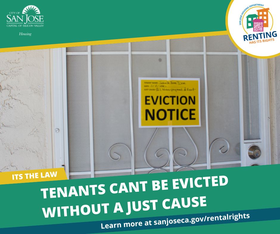 Do you live in an apartment covered by the Apartment Rent Ordinance? Guess what, you’re also covered under the Tenant Protection Ordinance (TPO), which prohibits no-cause evictions. Visit our website: sanjoseca.gov/rentalrights #RentingHasItsRights #SanJose #Housing