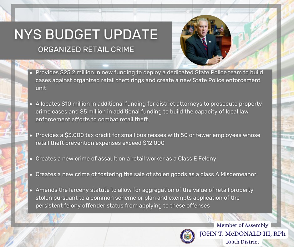 In this year's budget we are stepping up the fight against organized retail crime! Here's what's coming: