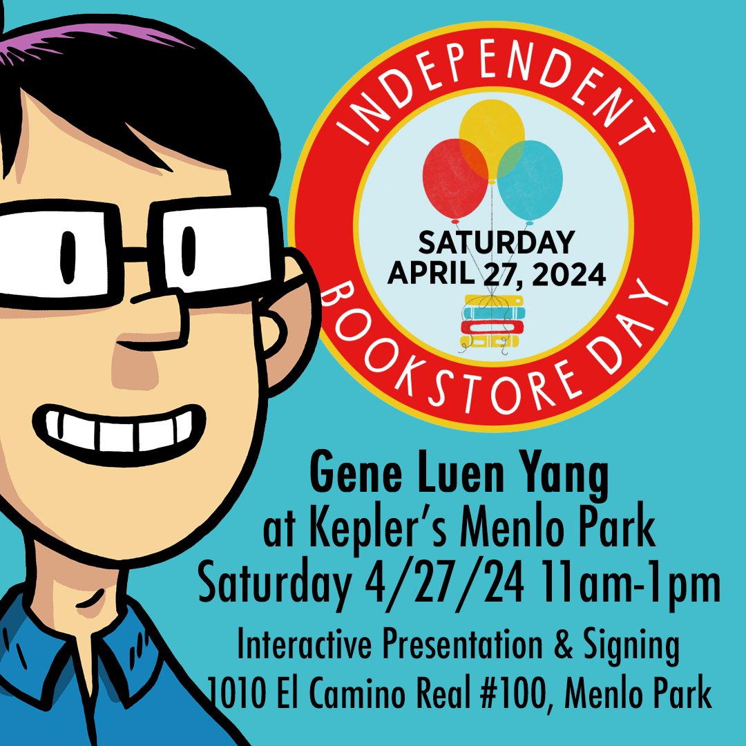 This Saturday is INDEPENDENT BOOKSTORE DAY! Come see me at Kepler's in Menlo Park 11am-1pm!