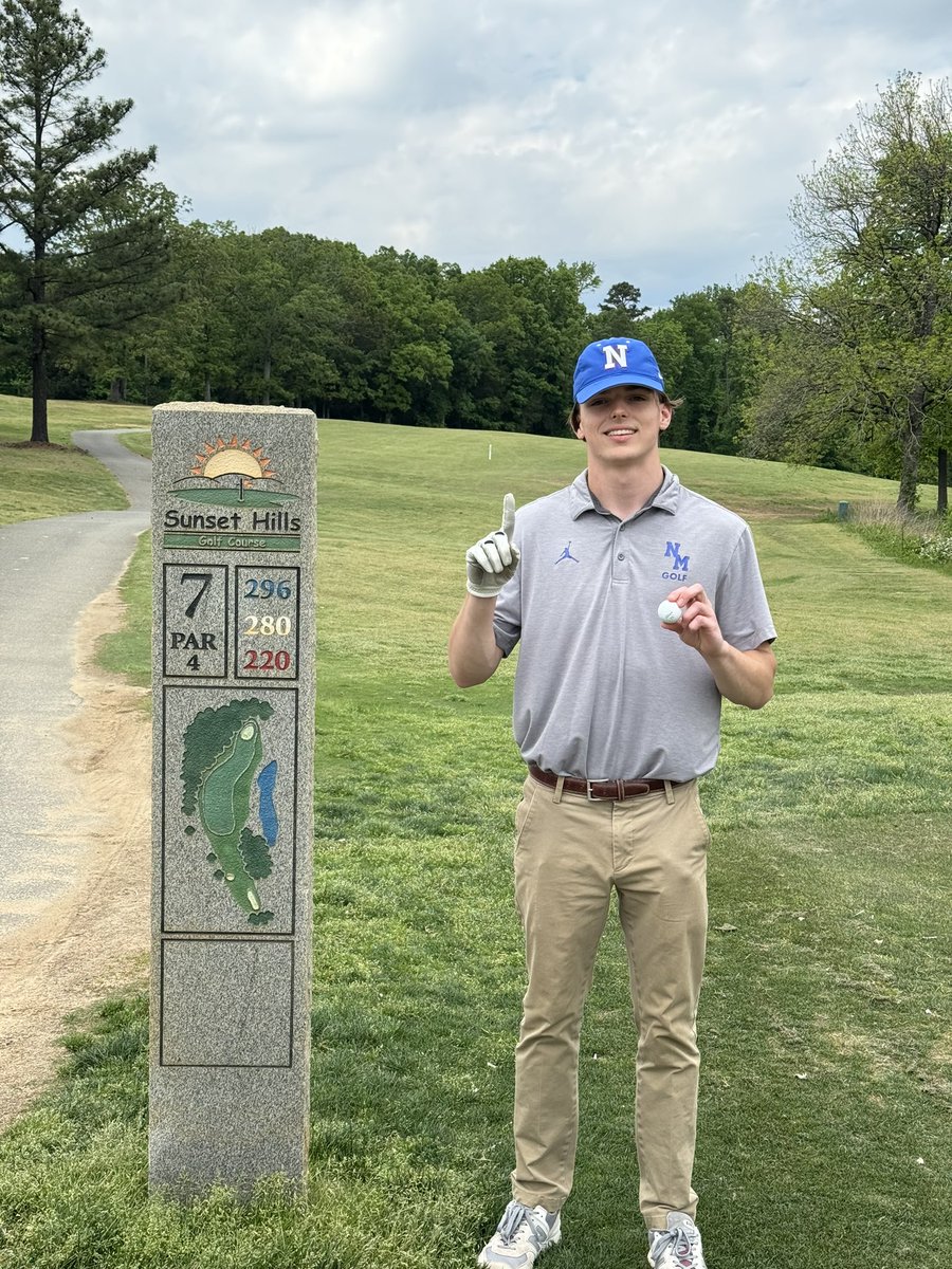 🔵⚪️🔴 FAMILY - Congratulations to Senior Matthew Gorth on his hole in 1. He had it on #7 a 296 yard par 4 at Sunset Hills Golf Course. You read that right….A PAR 4! #Family #Tradition #Viking4Life #WeAreNorth