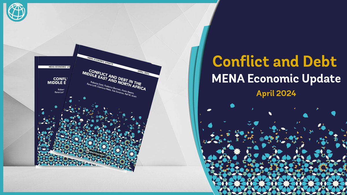 NEW @WorldBank Report: Uncertainties amidst conflict and indebtedness weighs on the outlook for the Middle East & North Africa. GDP in overall #MENA region forecast to grow at tepid 2.7% in 2024. wrld.bg/e21Y50Rkhxz