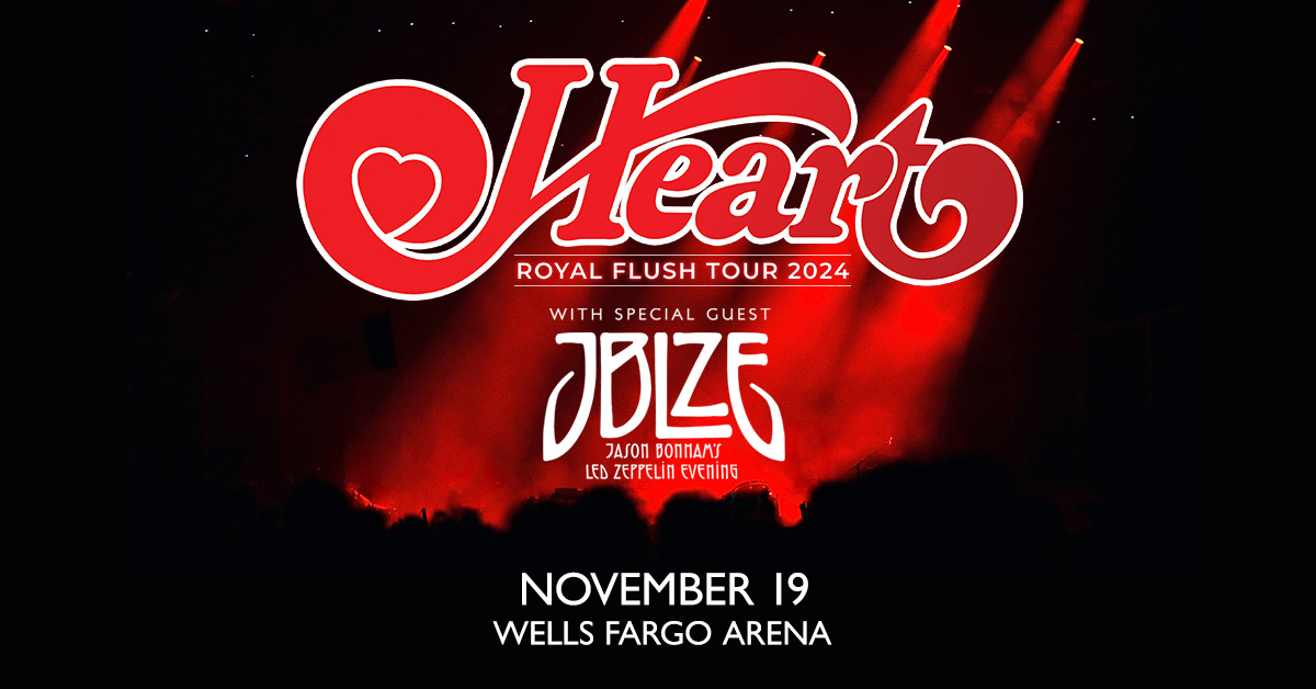 In celebration of #Heart's iconic studio album “Dreamboat Annie”, we’re offering a special ‘buy one ticket, get one free’ using password DREAMBOAT! Don’t miss the chance to see the legendary rockers at Wells Fargo Arena on November 19 ❤️ 🎫 bit.ly/4aEyeAT