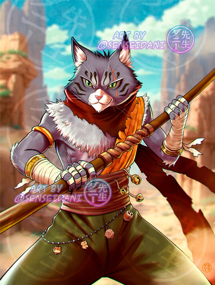 senseidani's tweet image. Os presento mi primera commission para una campaña de D&amp;amp;D. En este caso es para @Pablares_ en la campaña de estos días con @LynxReviewer @tavrpgs @GGinyin y @darko7311 🎨