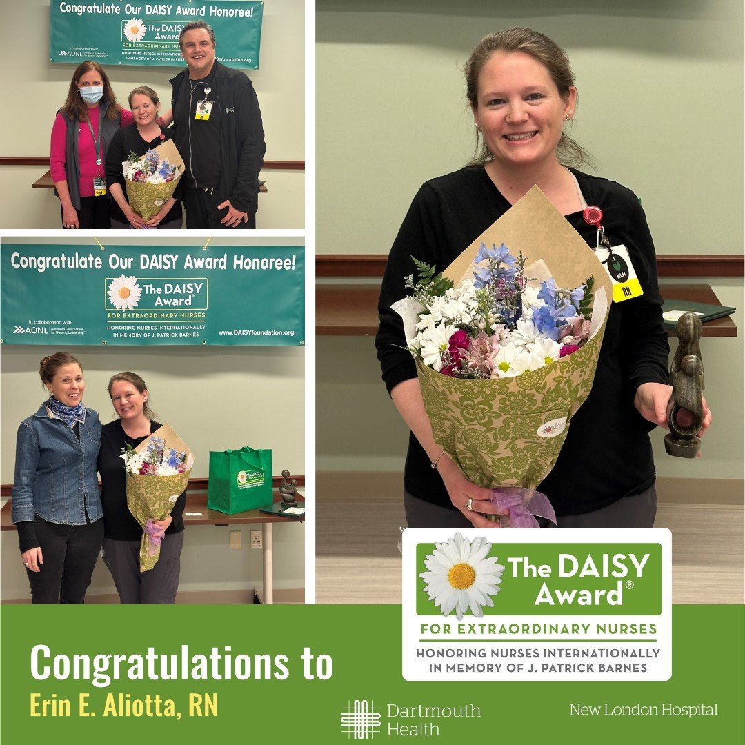 We're thrilled to share that New London Hospital has awarded its very first DAISY Award to the incredible Erin Aliotta! Congratulations, Erin! #DAISYAward #nurses Read Erin's nomination story here: daisyfoundation.org/daisy-award/ho…