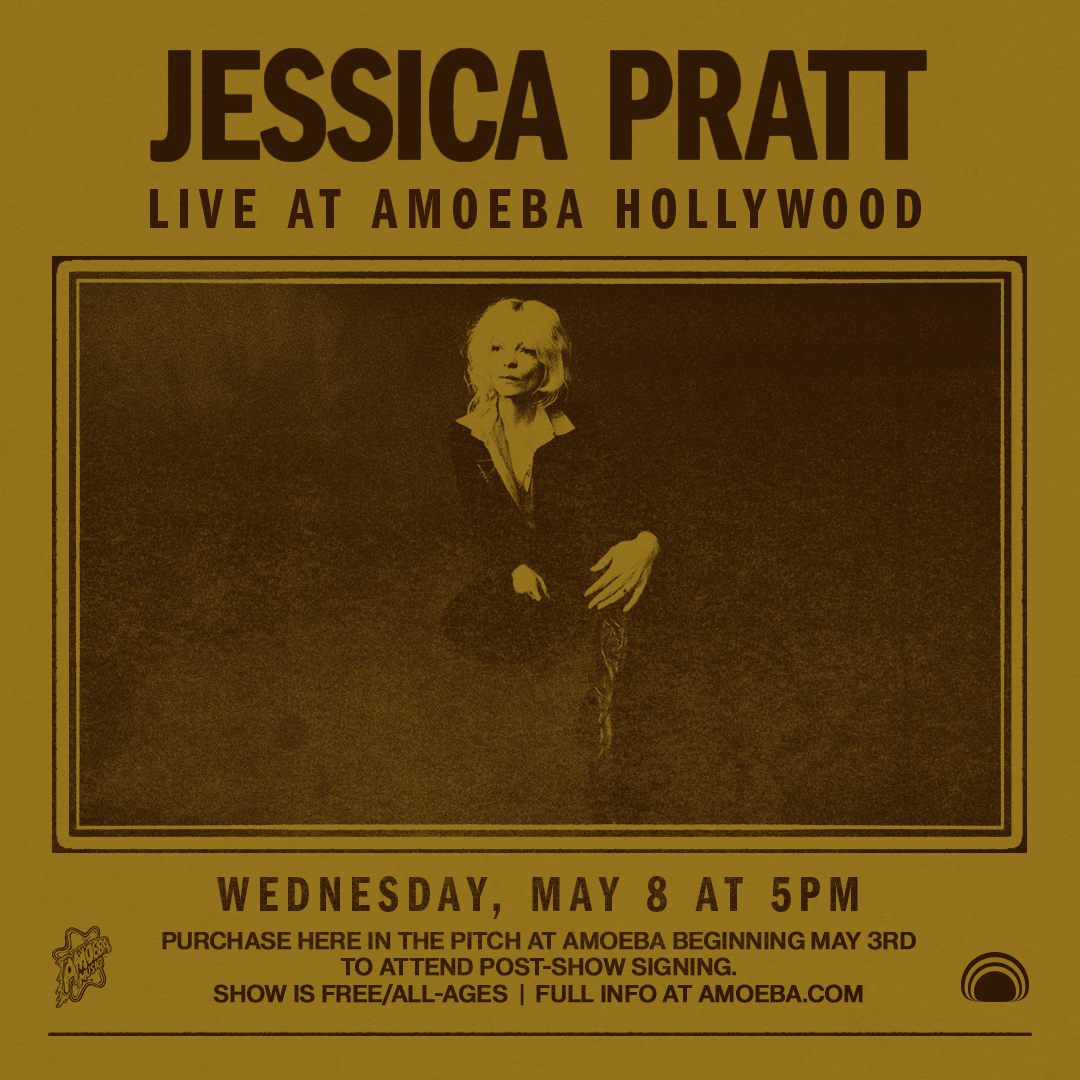 JUST ANNOUNCED: @JessicaPrattSF is performing live + signing her brand new album at Amoeba Hollywood Wednesday, May 8 at 5pm! Free & all-ages show. To attend the signing, purchase 'Here In The Pitch' starting May 3rd in-store only at Amoeba. Details: bit.ly/3UdXBTn