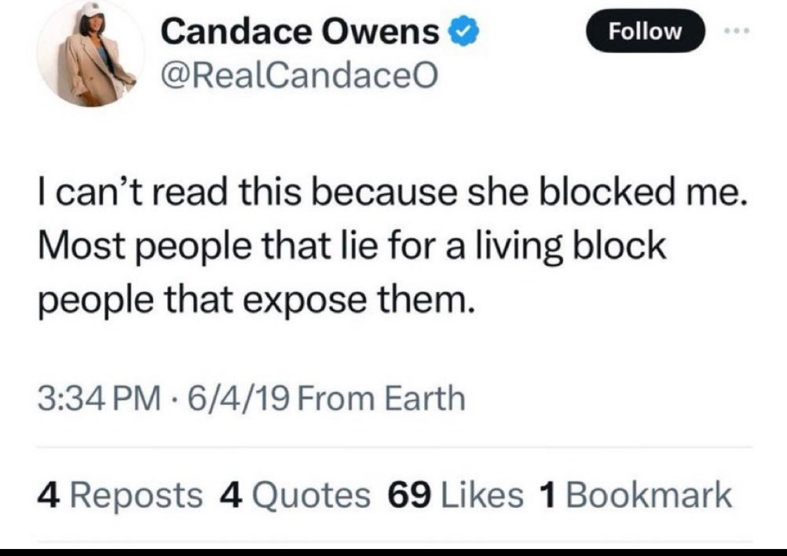 I just found out why Candace blocked me! 💡