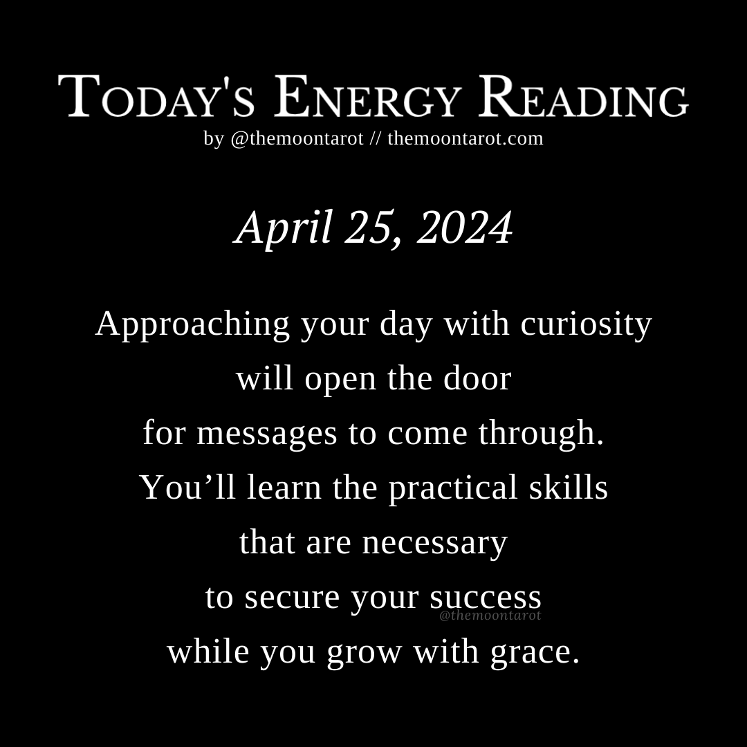 themoontarot_'s tweet photo. Today's Energy Reading: April 25, 2024 https://t.co/LLuOoGb2Dn