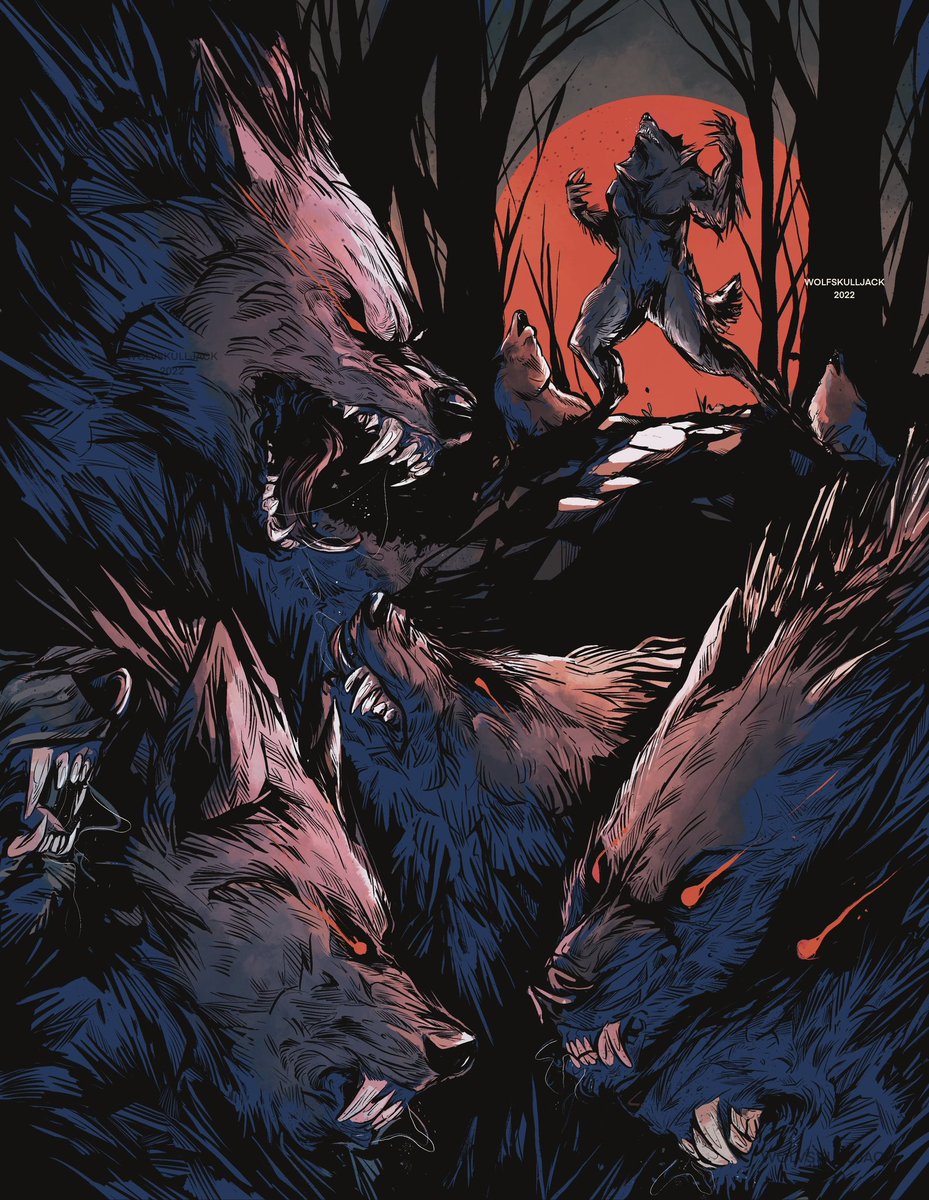 Happy Werewolf Wednesday, friends!
(Some art I did for Werewolf the Apocalypse last year!)